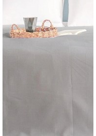 Resim Tek Kişilik Gri Dama Desenli Pike. Damalı Otel Pikesi 160x230 