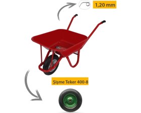 Resim Kanat C12 Demonte El Arabası 1.20 mm Sac Şişme 400-8 Ebat Teker 