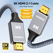 Resim 8K HDTV Kablosu 2.1, TV, PS5, PS4, Xbox Series X, Monitör için Uyumlu, Ultra Yüksek Hızlı 48Gbps, 8K@60Hz, 2K@240Hz, HDCP 2.2&2.3, HDR Desteği, eARC, Ethernet, Dolby (100.58cm/201.17cm/3.05 metre) 
