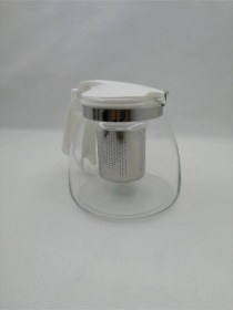 Resim Çelik Süzgeçli Cam Demlik 900 Ml. 8882 Ahşap - Çelik 
