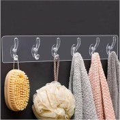 Resim Carat Home 5'li 29*7 Şeffaf Güçlü Kendinden Yapışkanlı Kapı Duvar Askısı Ağır Yük Taşıma 