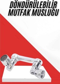 Resim Her Yere Dönebilen Tasarruflu Mutfak Musluk Başlığı Ucu Musluk Uc 