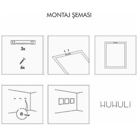 Resim Huhuli Ahşap Siyah Çerçeveli 2 Li Modern Tablo Huhu245 