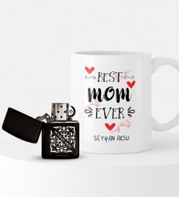 Resim BK Kişiye Özel En Iyi Anne Çakmak Ve Kupa Seti 