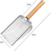 Resim Moveevo Paslanmaz Çelik Kedi Kumu Küreği Büyük Boy Evcil Hayvan Küreği 