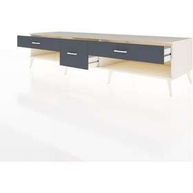 Resim Kronos Tv Ünitesi 3 Çekmeceli 220x59x51 Aytaşı-aytaşı/antrasit Aytası/antrasıt - Aytası 
