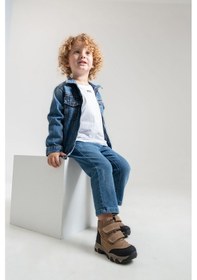 Resim Mnpc Erkek Çocuk Kum Hakiki Deri Anatomik Günlük Bot 25k4b1103469 KUM 