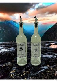 Resim Sızdırmaz Zeytinyağı Ve Ayçiçek Yağı Şişesi Yağdanlık Şeffaf Renkli 2 Adetx750 Ml Kopya 