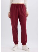 Resim DeFacto Bordo Jogger Eşofman Altı Cepli Esnek Belli Bağcıklı Dar Paça Uzun Boy E5976AX25SPBR248 Bordo 