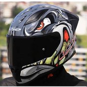 Resim Ls2 Rapıd Race Motosiklet Kaskı Gri-Kırmızı 