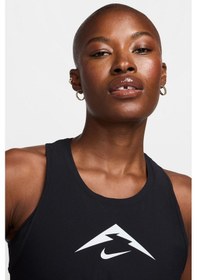 Resim Nike Dri Fit Trail Graphic Running Kadın Koşu Antrenman Atlet Siyah Siyah 