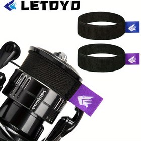 Resim 4 Adet Dayanıklı Naylon & Polikarbonat Balıkçılık Makarası Kayışı - Mor Vurgulu Siyah, Kolay Temizlenebilir & Uzun Ömürlü, Spinning Makaraları için Güvenli Kaydırma Tasarımı 