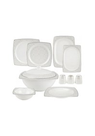 Resim Karaca Fine Bone Mandy 60 Parça 12 Kişilik Kare Yemek Takımı 