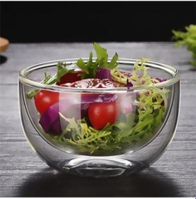 Resim Perotti 12480 Çift Cidarlı Cam Kase Çerezlik Sunumluk 300 ML 