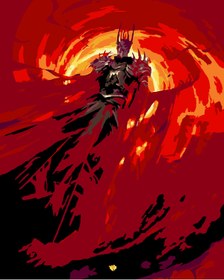 Resim wombhobby sauron 3 yüzüklerin efendisi Sayılarla Boyama Seti 80X100 Cm Çerçeveli (Kasnağa ) Gerili 