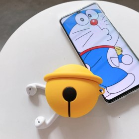 Resim Bipower Airpods 1-2. Nesil Uyumlu Kılıf Yuvarlak Zil Sarı 