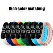Resim Gaojunshop01 Dokunmatik Ekranlı Led Digital Okul Saati - Pembe Kırmızı Renk Dayanıklı Spor Saati Diğer 