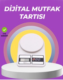 Resim FTA TİCARET Beyaz Plastik Dijital Mutfak Tartısı – 24x16.8x1.5cm 