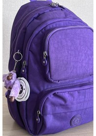 Resim Nemo Bags Unisex Mor Sırt Okul Laptop Seyahat Çantası Mor 