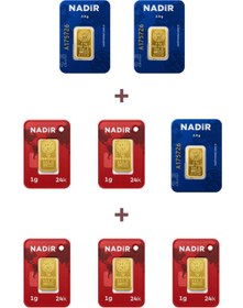 Resim Nadir Gold 24 Ayar 12,5 Gram Külçe Altın (3 Adet 2,5 Gram Külçe Altın + 5 Adet 1 Gram Külçe Altın ) 