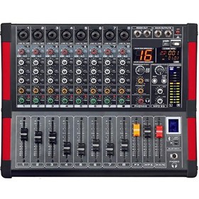 Resim DJ Pro MX-8 8 Kanallı 99 DSP Efektli 2x350 Watt Power Mikser 