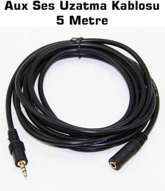 Resim 5Mt Stereo Dönüştürücü Kablo 3 5E 3 5D 