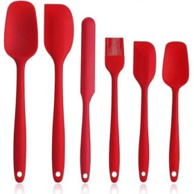 Resim Mena Rise 6 Lı Set Yanmaz Yapışmaz Mutfak Pasta Slikon Yumurta Fırçası Kaşık Bıçak Spatula Seti 