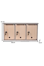 Resim SELENA Ahşap Kilitli Posta Kutusu 3lü- Akça 