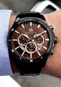 Resim Bigotti Özel Kutulu Orijinal Erkek Kol Saati 5 ATM Su Geçirmez Siyah Renk + Bileklik BME2009C5 