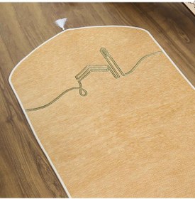 Resim El Kuba Lüks Astarlı Biyeli Seccade Vizon 66x125cm 565 Gr 