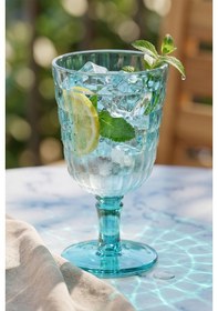 Resim Akrilik Allegra Aquamarin 6'lı Kadeh & Su Meşrubat Kahve Yanı Bardağı 450 Ml Cam Değildir Turkuaz 