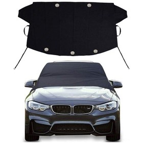 Resim Tenfowee 600d Oksford Kumaş Araç Cam Koruması, Su Geçirmez Ve Isıtmalı Kar Örtüsü, Mıknatıslı Küçük Boy 