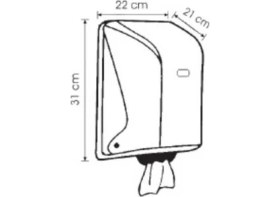 Resim Vialli OG2B İçten Çekmeli Kağıt Havlu Dispenseri Siyah 