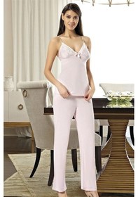 Resim Xses 2030 Kadın Sabahlıklı Pijama Takım-pudra Pudra 
