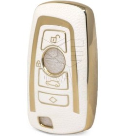 Resim Bmw 1 3 5 7 Seri X1 X3 X4 X5 F10 F15 F16 F20 F30 F18 F25 M3 Anahtar Kılıfı Beyaz Gold 1.ci Kalite 