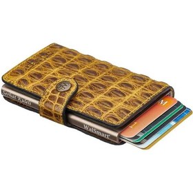 Resim Walsmart Mini Croco Akıllı Mekanizmalı Cüzdan Hakiki Deri 