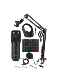 Resim Lastvoice BM800 Live Head Set Efektli Ses Kartı Mikrofon Kulaklık 