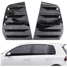 Resim Vw Golf 6 2008-2012 Kelebek Cam Vizörü Kaplaması Piano Black 
