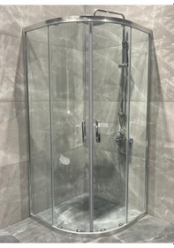 Resim Teknesiz Oval Cam Duşakabin Nd110 Krom Parlak 