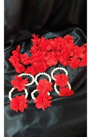 Resim Hobigram Kına Eğlence Aksesuarı Kırmızı Kına Tacı Ve Nedime Bileklik Tac Ve Nedime Bilekliği – Kına Eğlence 