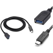 Resim Uzun Type C Otg 1 Metre Typec Otg 1 Metre Type C Erkek Usb Dişi Kablo 
