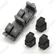 Resim DELCO SEAT LEON TOLEDO CAM DÜĞMESİ ANAHTAR TAKIMI TEKLİ DÖRTLÜ 1998--2005 