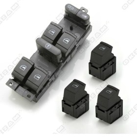 Resim DELCO SEAT LEON TOLEDO CAM DÜĞMESİ ANAHTAR TAKIMI TEKLİ DÖRTLÜ 1998--2005 