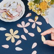 Resim 100 Adet Kendinden Yapışkanlı Ayna Efektli Dekorasyon - Damla Şekilli (Pastel Pembe, Bej, Beyaz, Altın) - Ev, El İşi, Parti Süslemesi İçin - Yapıştırıcı Gerekmez, Kolay Uygulama ve Çıkarma - Duvarlar, Masalar, Cupcake'ler, Takı Sergileri İçin Mükemmel 