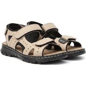 Resim Voyager Erkek Deri Sandalet M236 Vizon 