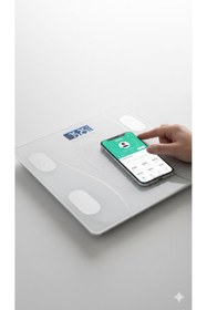 Resim Genel Markalar Beyaz Havana Supscale Dijital Baskül Yağ Su Kas Vücut Kitle Endeksi Kilo Ölçer Tartı Termometreli 