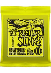 Resim Ernie Ball P02221 10-46 Elektro Gitar Teli Regular Slinky Nickel 