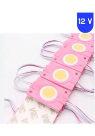 Resim 20 Adet 12 Volt 2.4 Watt Kare Pembe Cob Led Modül Ip65 