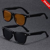 Resim 2 çift şık unisex yuvarlak çerçeveli gözlük, rahat ve klasik günlük kullanım için minimalist retro tasarım. Tatil veya doğum günleri için ideal hediye seçeneği, tüm mevsimlere uygun, Şükran Günü'ne mükemmel 