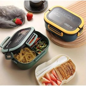 Resim Jouis Beslenme Kutusu 1200 ml 2 Katlı 6 Bölmeli BPA'sız PP Plastik Sefer Tası ve Beslenme Çantası - Lunch Box, ÇATAL KAŞIK ve BIÇAK Dahil Okul Beslenme (Beyaz) 